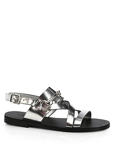 silver gucci platform sandals|Gucci juliette strappy flat sandals.